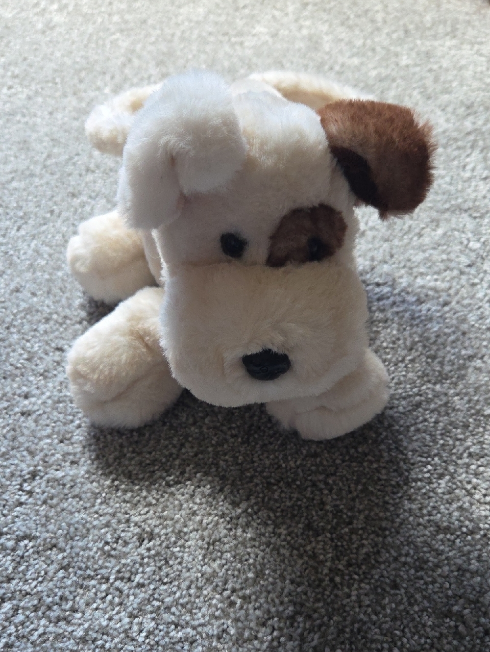 Plush Cream & Brown Puppy Purse